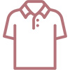 an icon of a short sleeve polo shirt with a button up collar