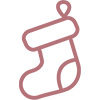 an icon of a Christmas stocking